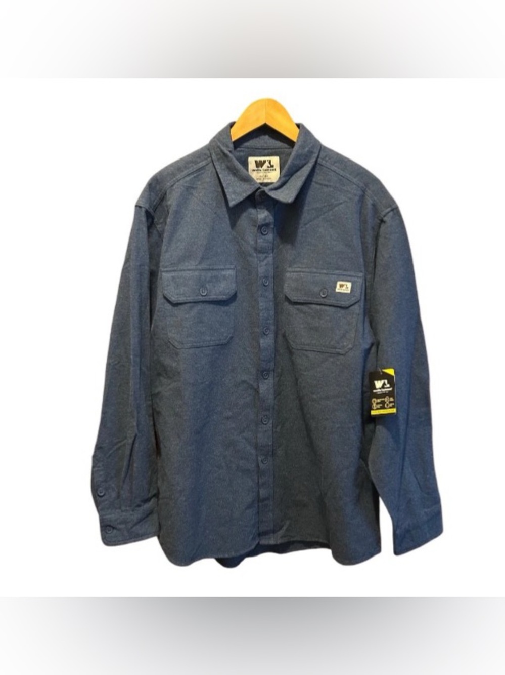 Wells Lamont Durable Cotton Chamois Work Shirt Men’s L Button Up Long Sleeve